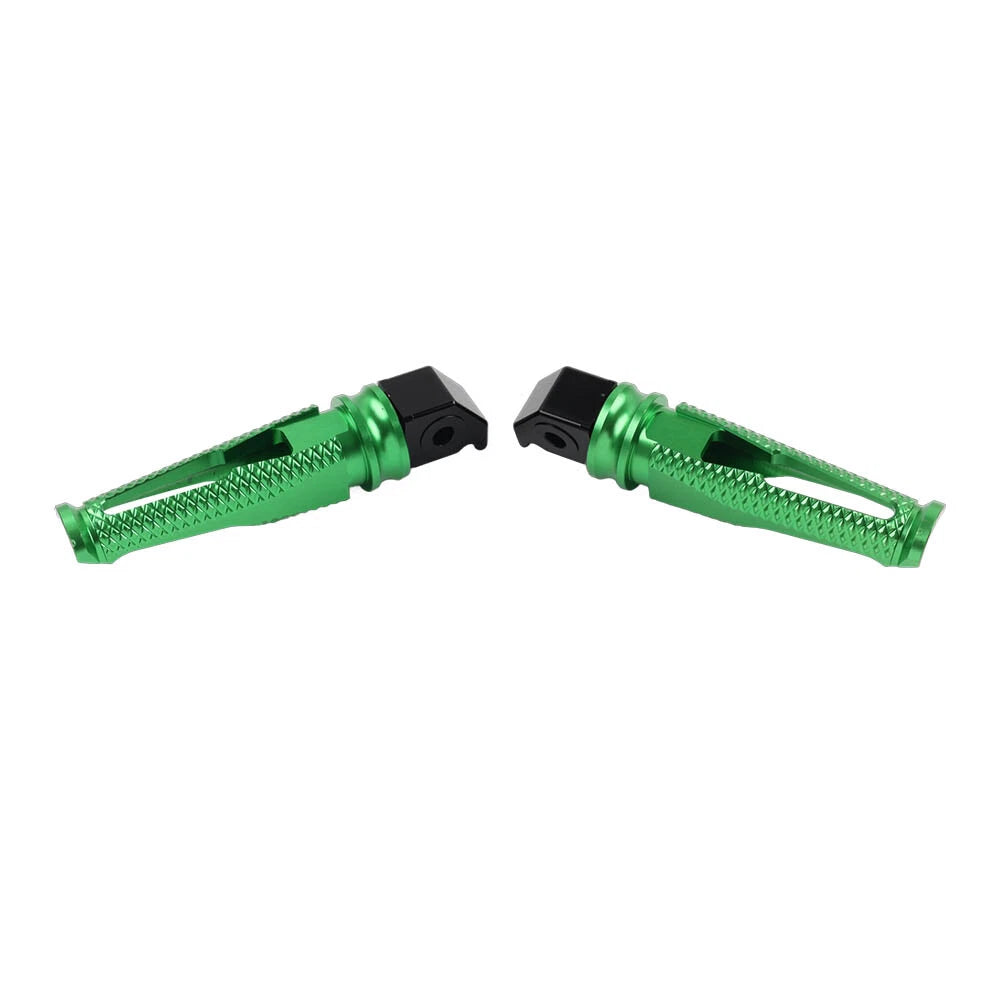 2X Green Passenger Rear Footpegs for Honda CBR600RR (2003–2019), CBR1000RR (2004–2019), CBR600 F4/F4i (1999–2007)