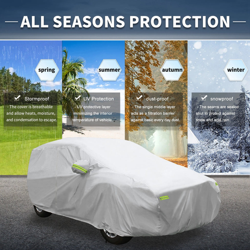 Waterproof Car Cover with Hook for Suzuki Alto (375x148x143cm)