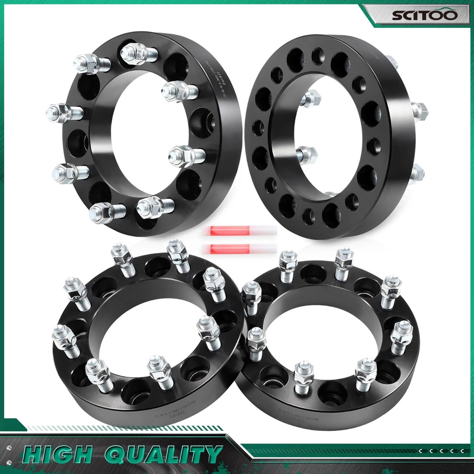Set of 4 Wheel Spacers 1.5" 8x6.5 9/16-18 for Dodge Ram 2500 3500 (1995–2010)