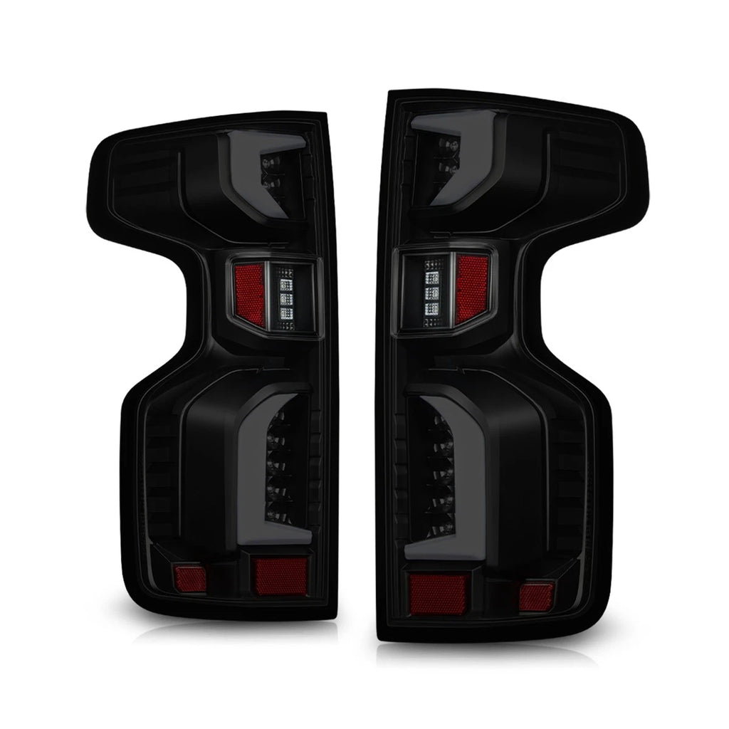 Smoked Lens 3D Bar Full LED Tail Brake Lights for Silverado 1500 LTD WT LT (2019–2024)