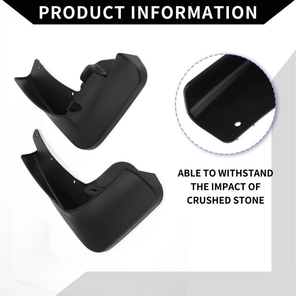 Set of 2 Front & Rear Mud Flaps for Nissan Qashqai (2023)