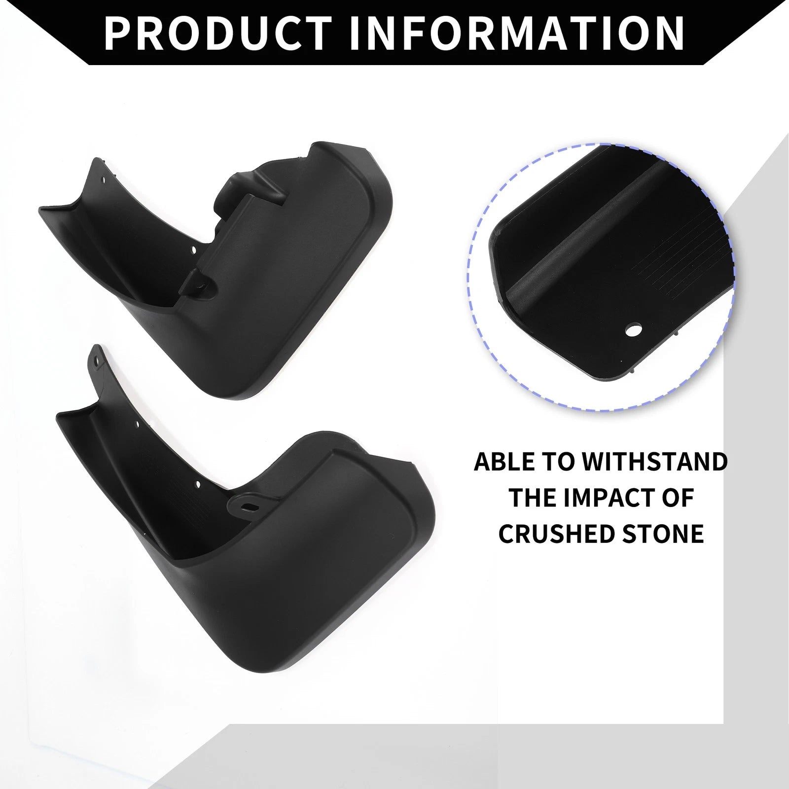 Set of 2 Front & Rear Mud Flaps for Nissan Qashqai (2023)