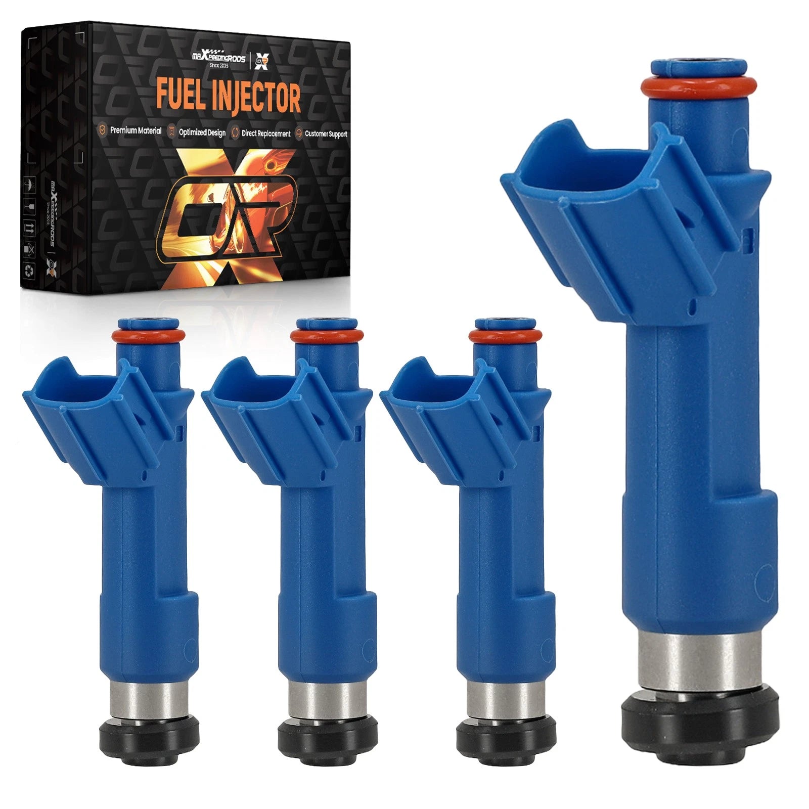 Set of 4 Fuel Injectors for Toyota Yaris 1.5L (2006–2012) 23250-21040 12 Hole