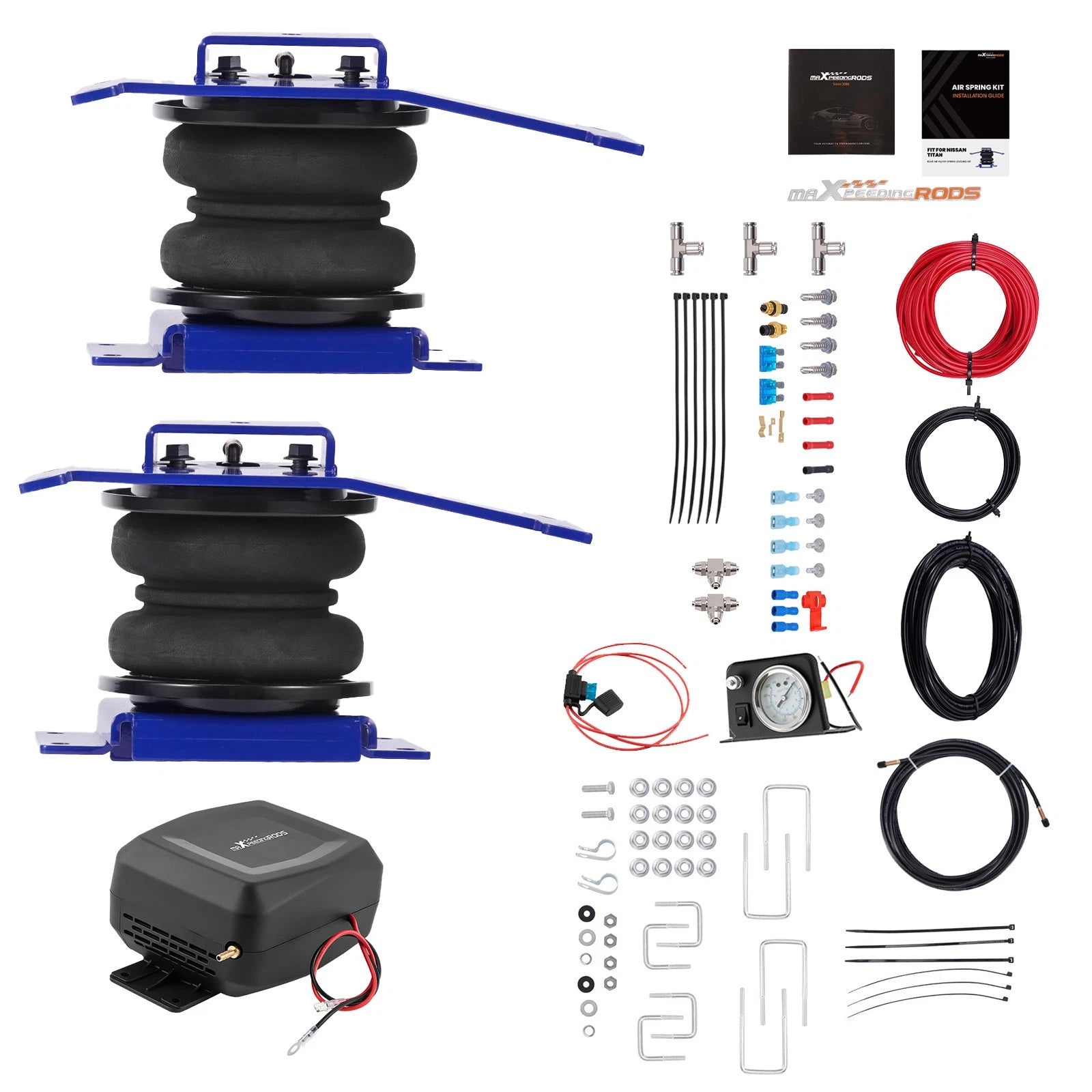 Air Spring Kit + Air Controller Kit for Nissan Titan S (2017–2024)