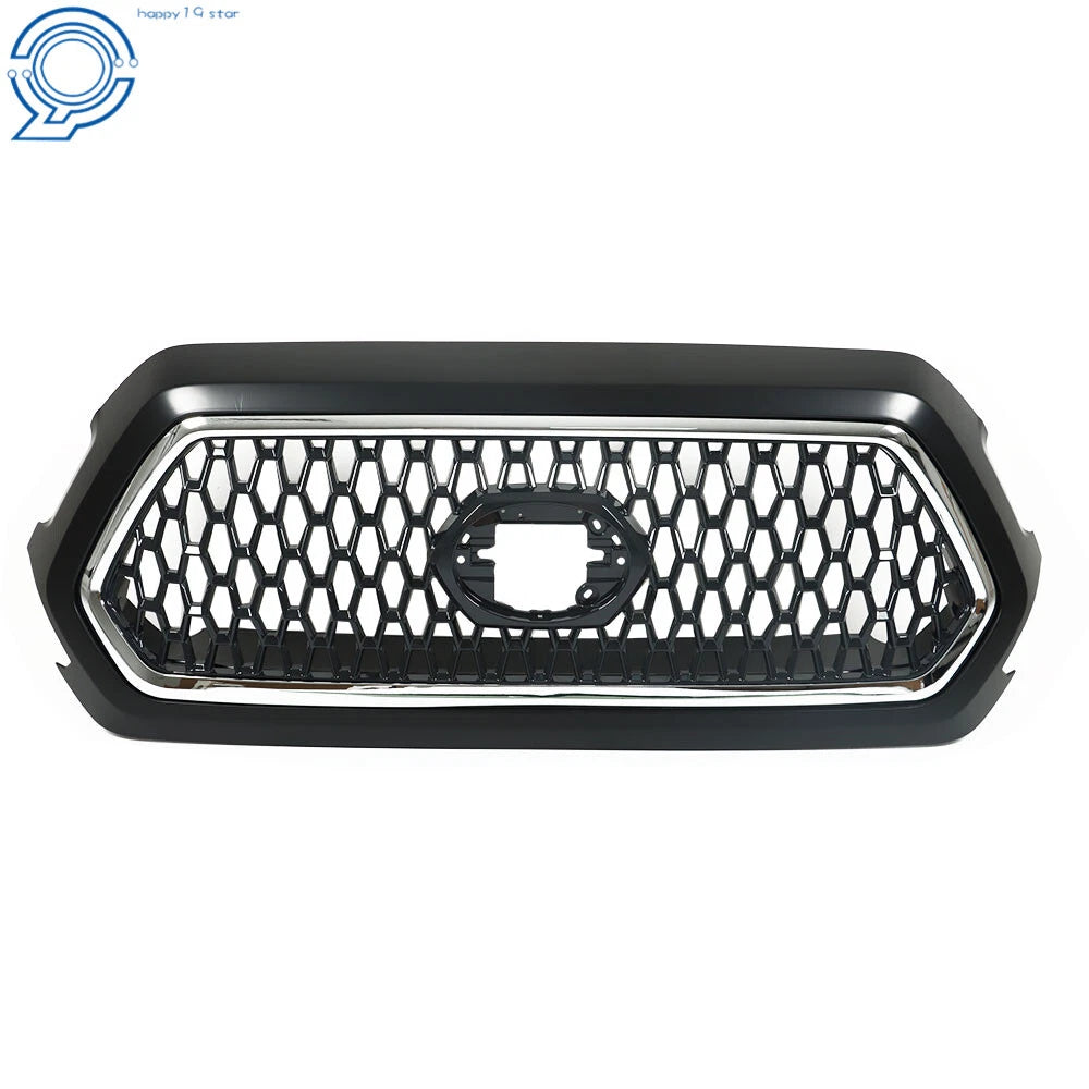 Front Upper Grille for Toyota Tacoma (2016–2021) Matte Black Chrome