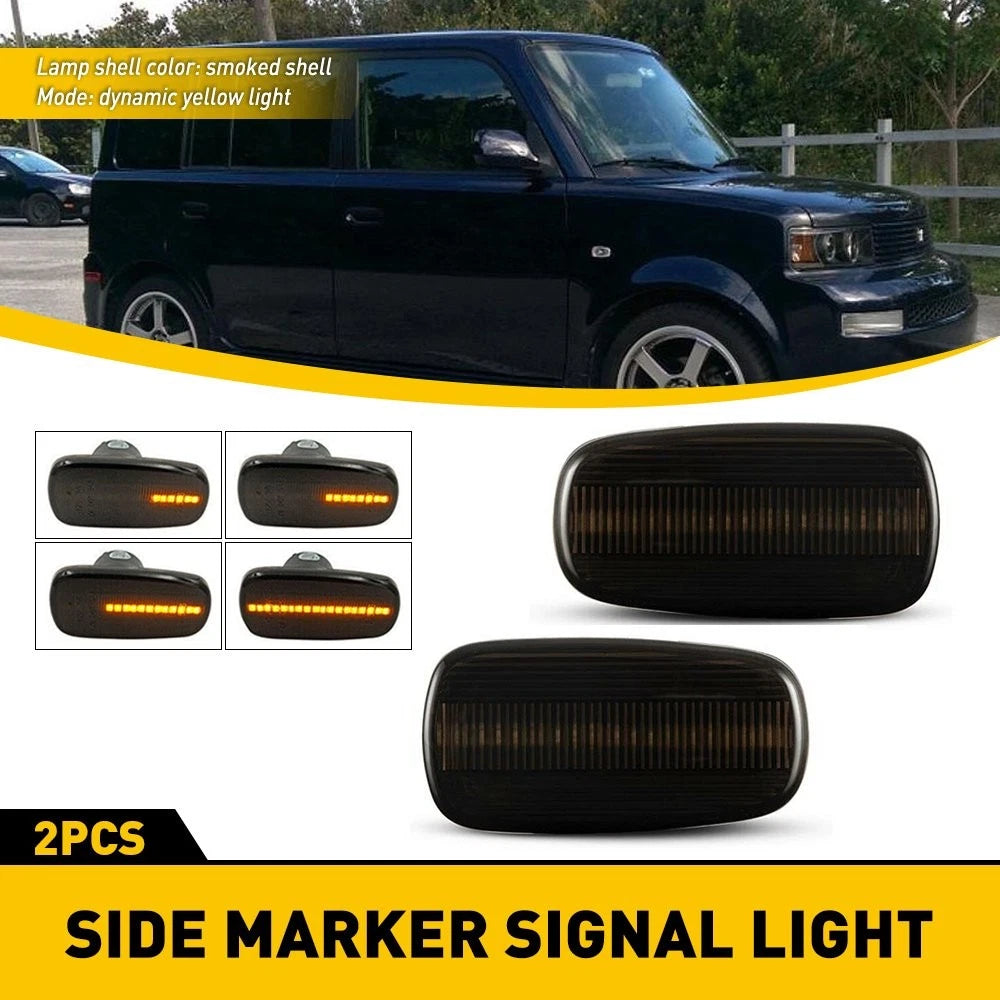 Sequential LED Smoke Fender Front Side Marker Lights for Scion xB (2004–2006)