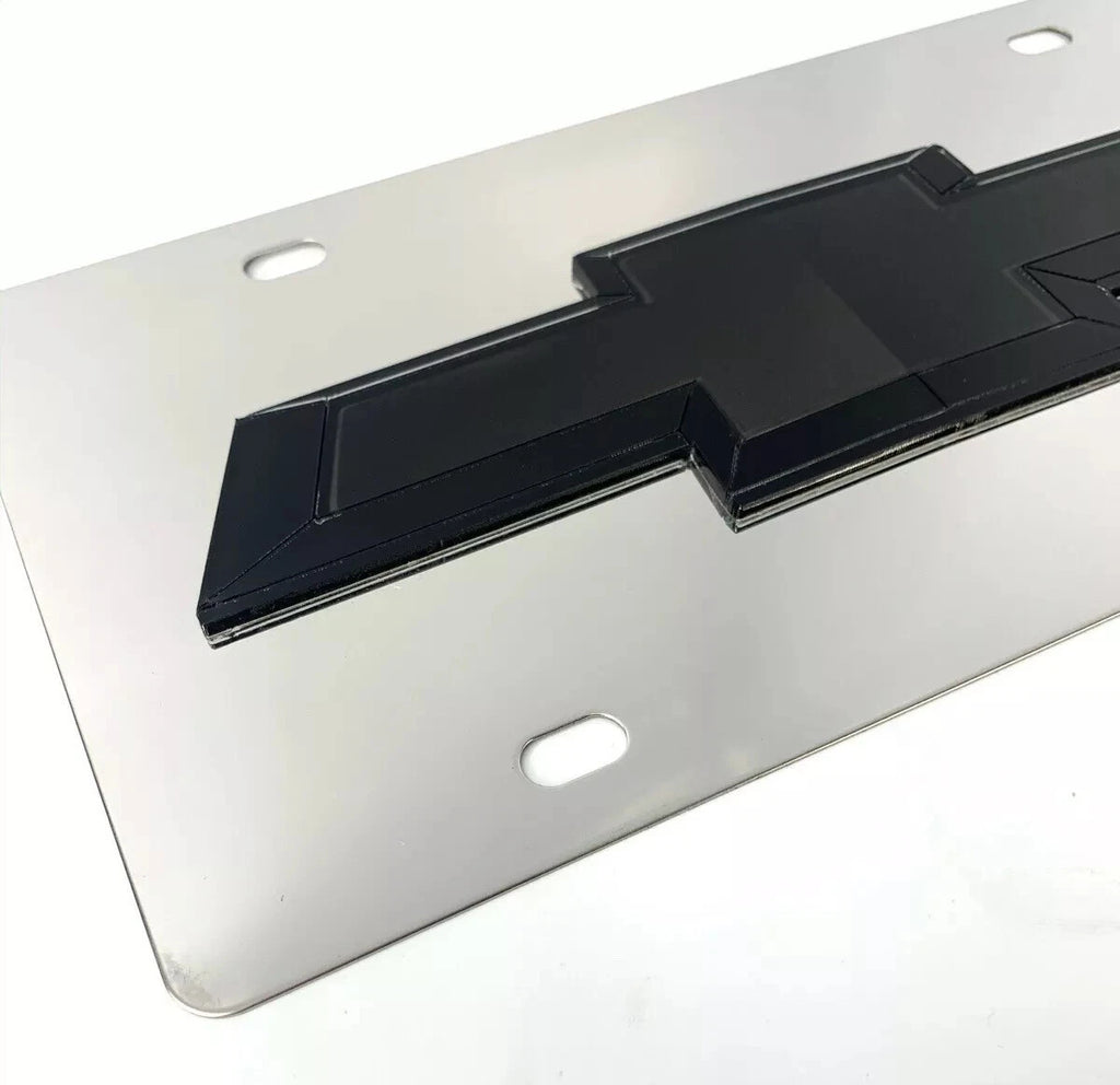 Chrome Bowtie Emblem License Plate Frame with Logo for Chevy (1999–2014)