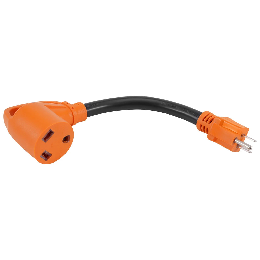 Generator Power Adapter Cord for RV (TT-30R) 12in Pure Copper 15A-30A (2019–2024)
