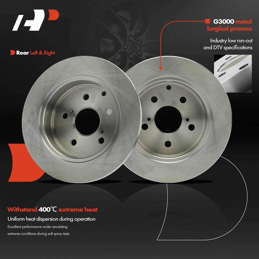Ceramic Pads & Rear Disc Brake Rotors for Toyota Matrix (2009–2013)
