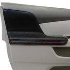 2X Door Armrest PVC Carbon Fiber for Honda Odyssey (2011–2017) Red Stitch