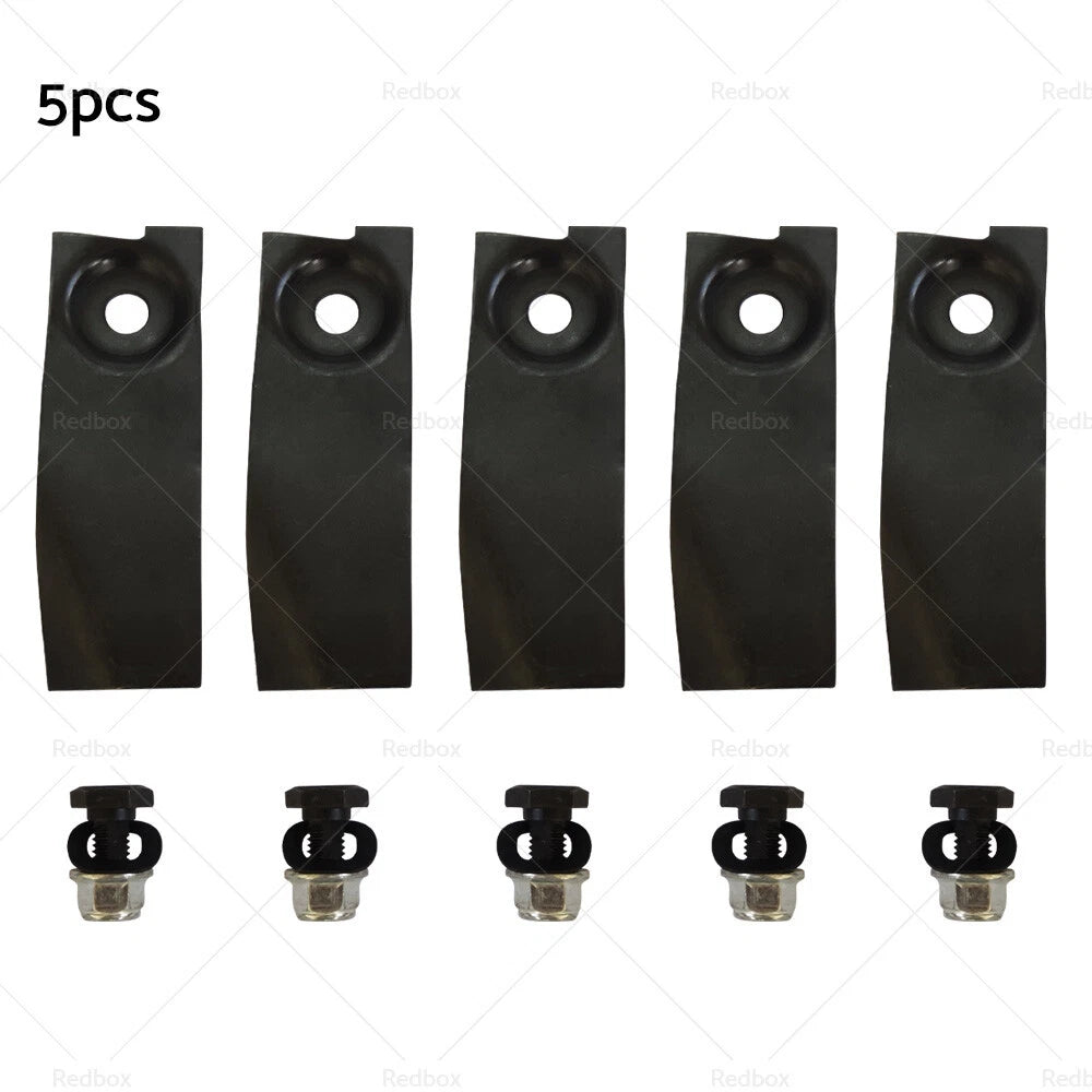 Set of 5 Lawn Mower Blades and Bolts for Honda HRU196 (2000–2023)