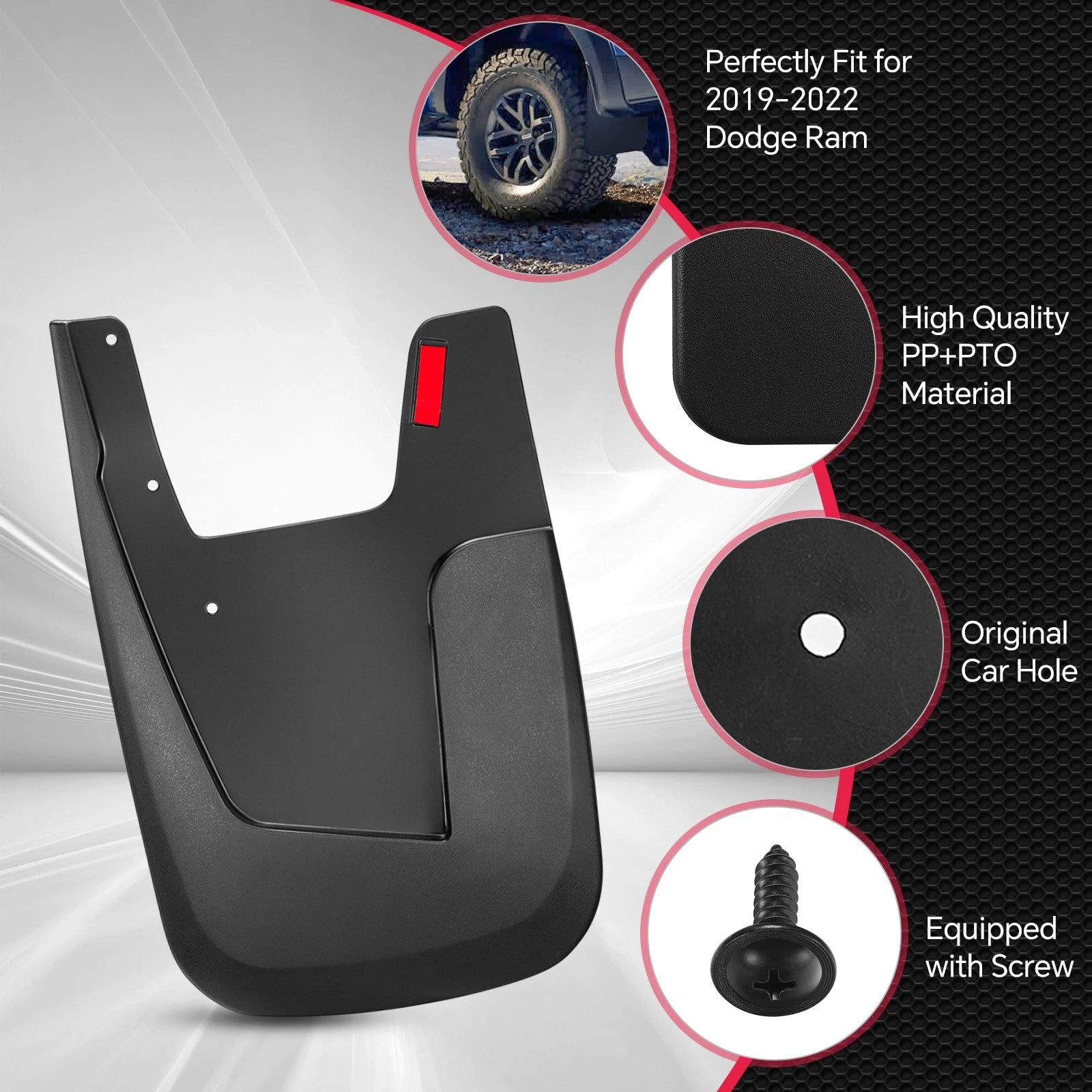 Front and Rear Mud Guards for Ram 1500 (2019-2023)