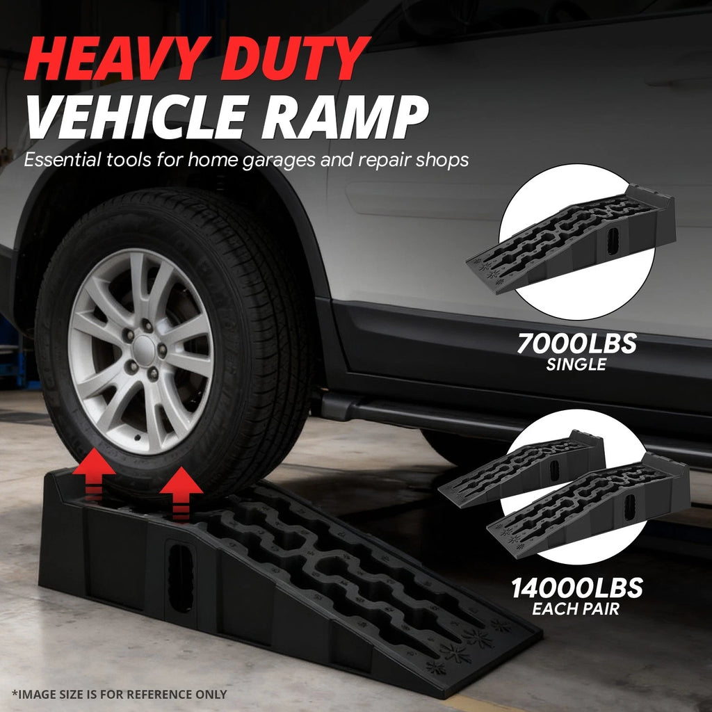 Car Ramps Set of 2 for Universal Lifting (14000lbs, 6.7" Lift)