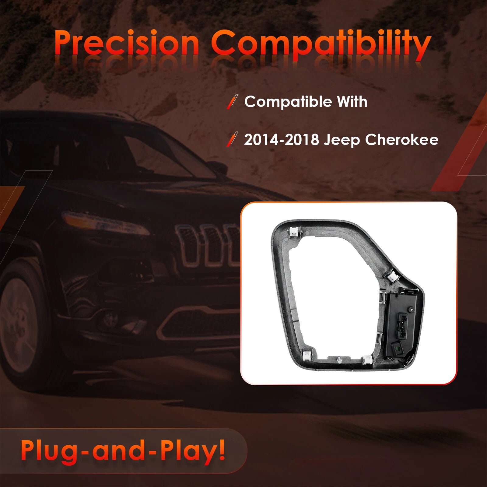 Transmission Gear Shifter Bezel w/ Harness for Jeep Cherokee KL (2014–2018)