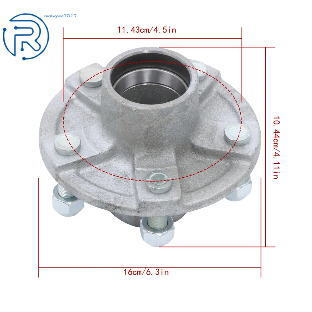 Trailer Hub Kit 5 Bolt 5 on 4.5" for 2000 lbs Trailer Axle (2000-2023)