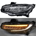 Full LED Headlight for Honda Civic (2016â2019) Left Driver Side Clear Lens