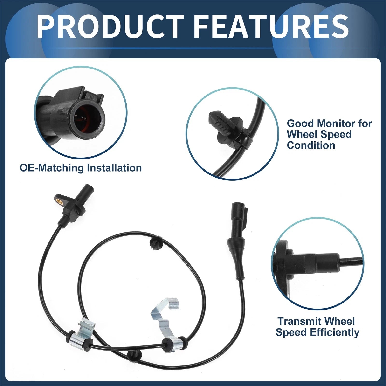 ABS Wheel Speed Sensor No. 7T4Z2C190B for Ford Edge (2007–2014) AWD Rear Right