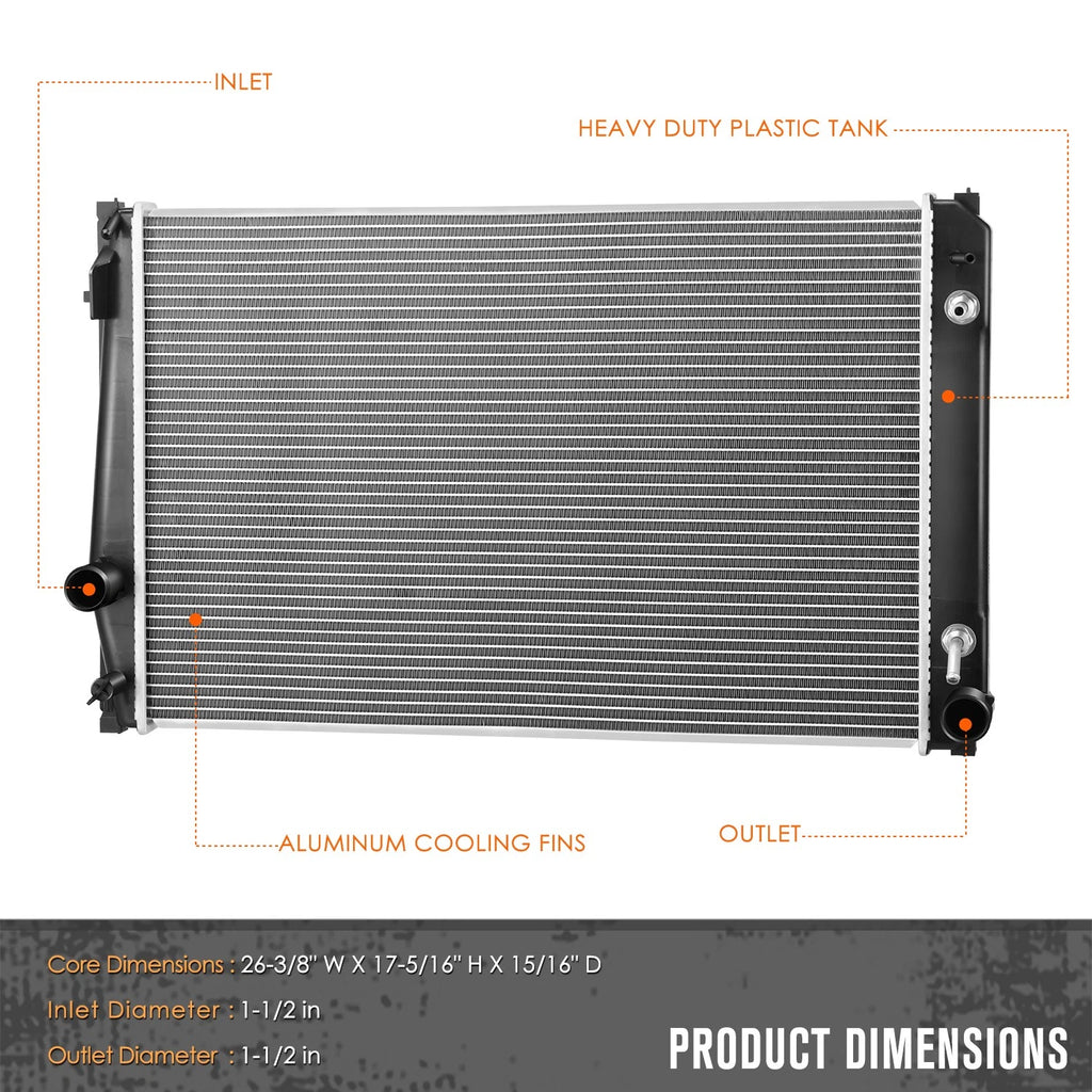 Aluminum Cooling Radiator DPI-13550 for Toyota RAV4 3.5L (2009–2012)