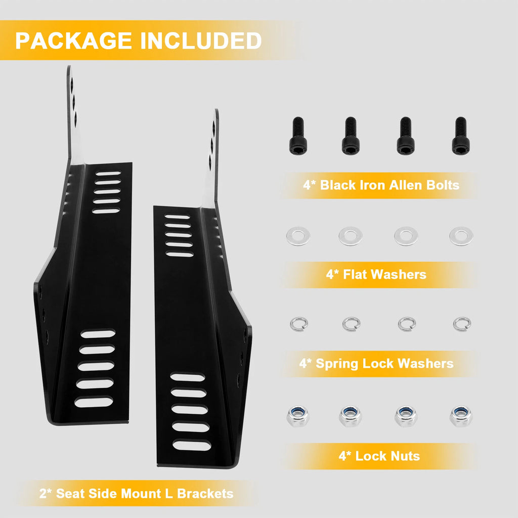 2X Racing Side Mount Brackets for Recaro Bride OMP Bucket Seat