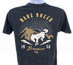 Bronco T-Shirt Gray with Rare Breed Script for Ford Bronco (1966–1977)