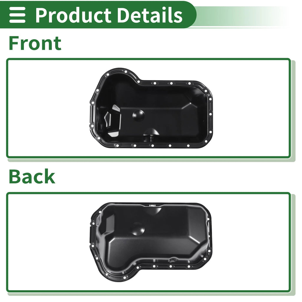 1 Pc Engine Oil Pan for Volkswagen Polo (1995–2001) No.049103601 Iron Black