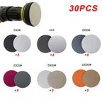 30pcs 2 Inch Sanding Disc Sandpaper 50mm 240/600/1500/2000/5000/10000 Grit
