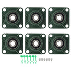 Set of 6 Pillow Block Square Flange Bearings for Make Model (YYYY–YYYY)