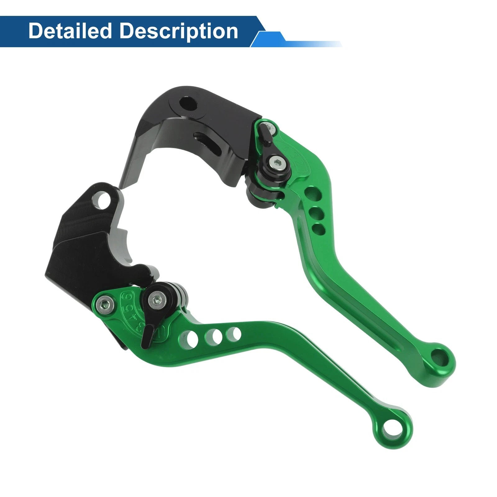 Adjustable Short Brake Clutch Levers for Suzuki GSXR750 (2004–2005) Green 1 Pair