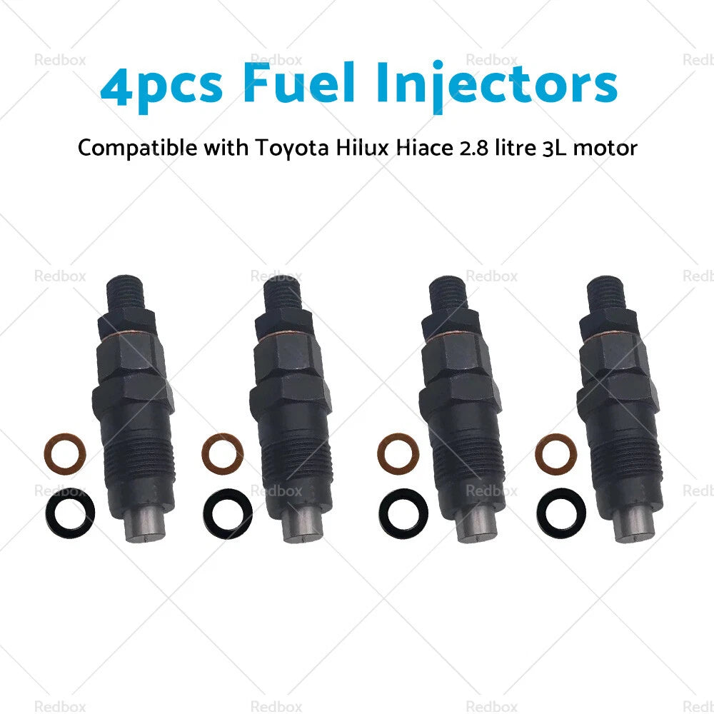 4X Diesel Fuel Injectors for Toyota Hilux Hiace 2.8L 3L (1989–2000)