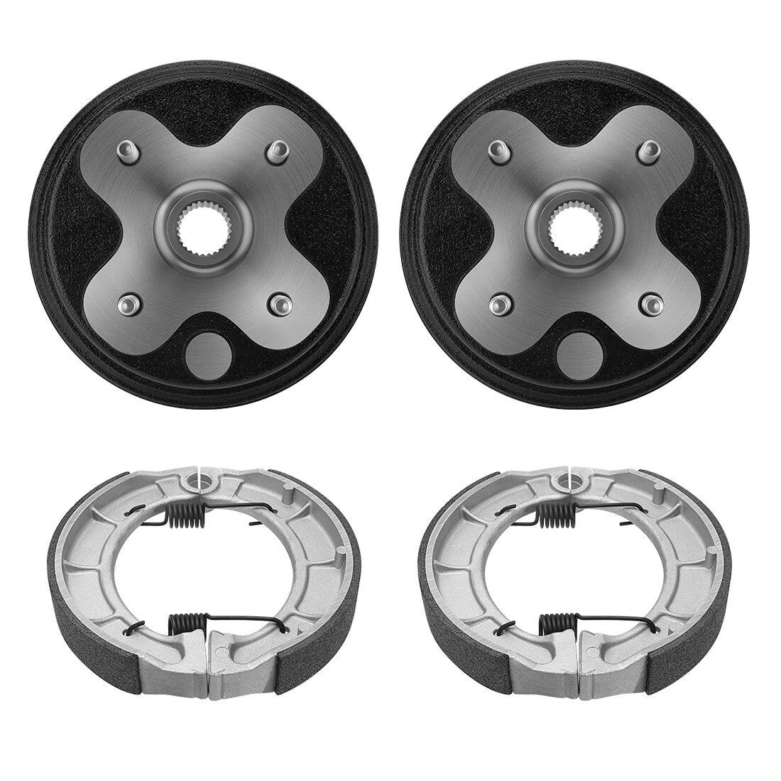 Set of 2 Brake Drums & Shoes for Yamaha Timberwolf 250 ATV (1991–1999)