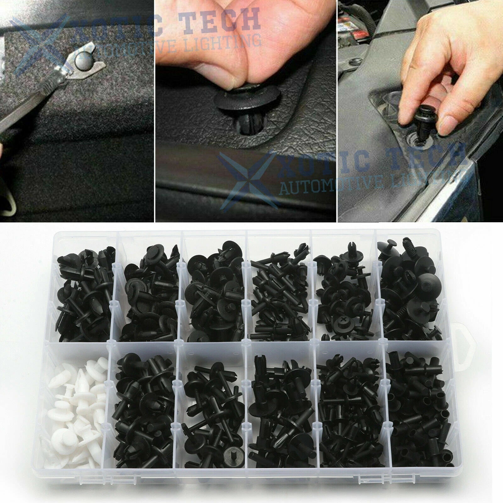 Push Pin Rivet Fasteners for Car Body Trim Panel (350-Piece) (—)