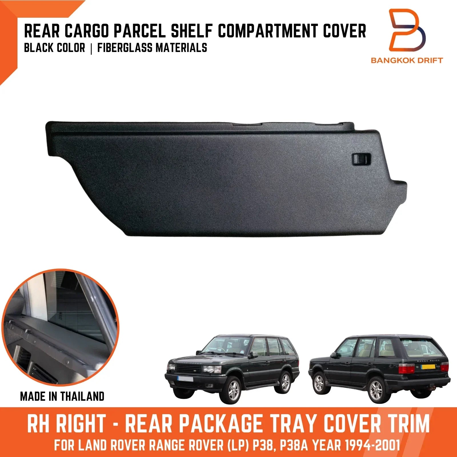 RH Right Rear Trunk Side Panel Cover for Land Rover Range Rover P38A (1995-2002)