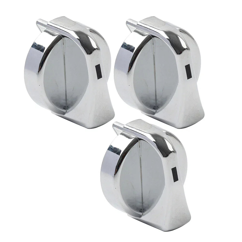 3 x Chrome A/C Heater Control Knob for Peterbilt 330 335 357 367 375 378 379 384