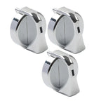 3 x Chrome A/C Heater Control Knob for Peterbilt 330 335 357 367 375 378 379 384