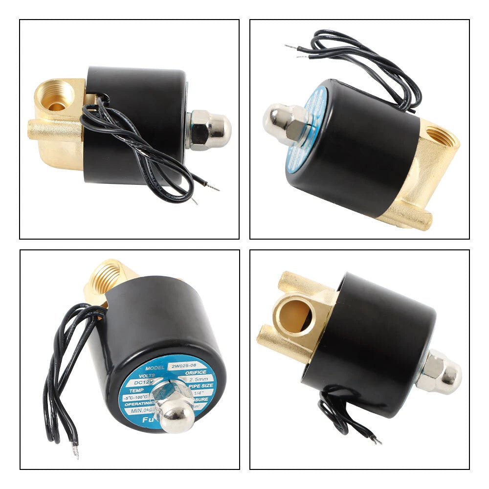 Solenoid Valve for Air Water Gas Oil (12V)