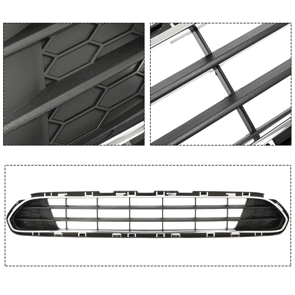 Front Bumper Lower Grille Trim Kit for Ford Fusion (2010–2012) - Black/Chrome