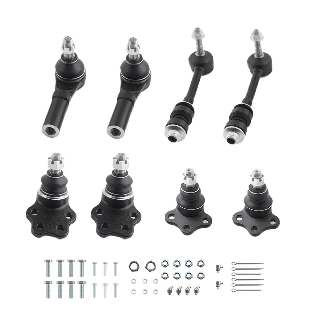 Set of 4 Front Upper Lower Ball Joints Tie Rods for Dakota Durango (1997–1999) ES3399