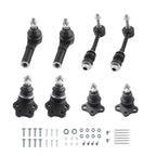 Set of 4 Front Upper Lower Ball Joints Tie Rods for Dakota Durango (1997–1999) ES3399