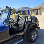 Set of 2 Black Front & Rear Seat Covers for Jeep Wrangler YJ (1987–1995) / CJ7 CJ8 (1976–1986)