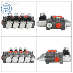 BSPP 4 Spool Hydraulic Directional Control Valve 11GPM for