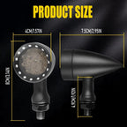 Black LED Bullet Brake Blinker Turn Signal Tail Lights for Honda V