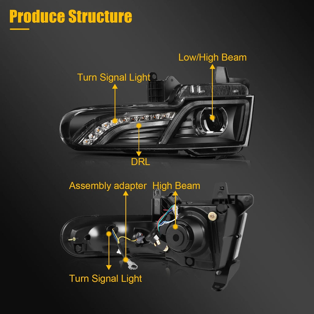 LED DRL Headlights Assembly for Toyota FJ Cruiser (2007–2015)
