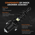 Rear Complete Struts and Springs for Toyota Prius (2004-2009)