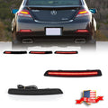 Smoked Red LED Rear Bumper Reflectors for Acura TL (2012–2014)