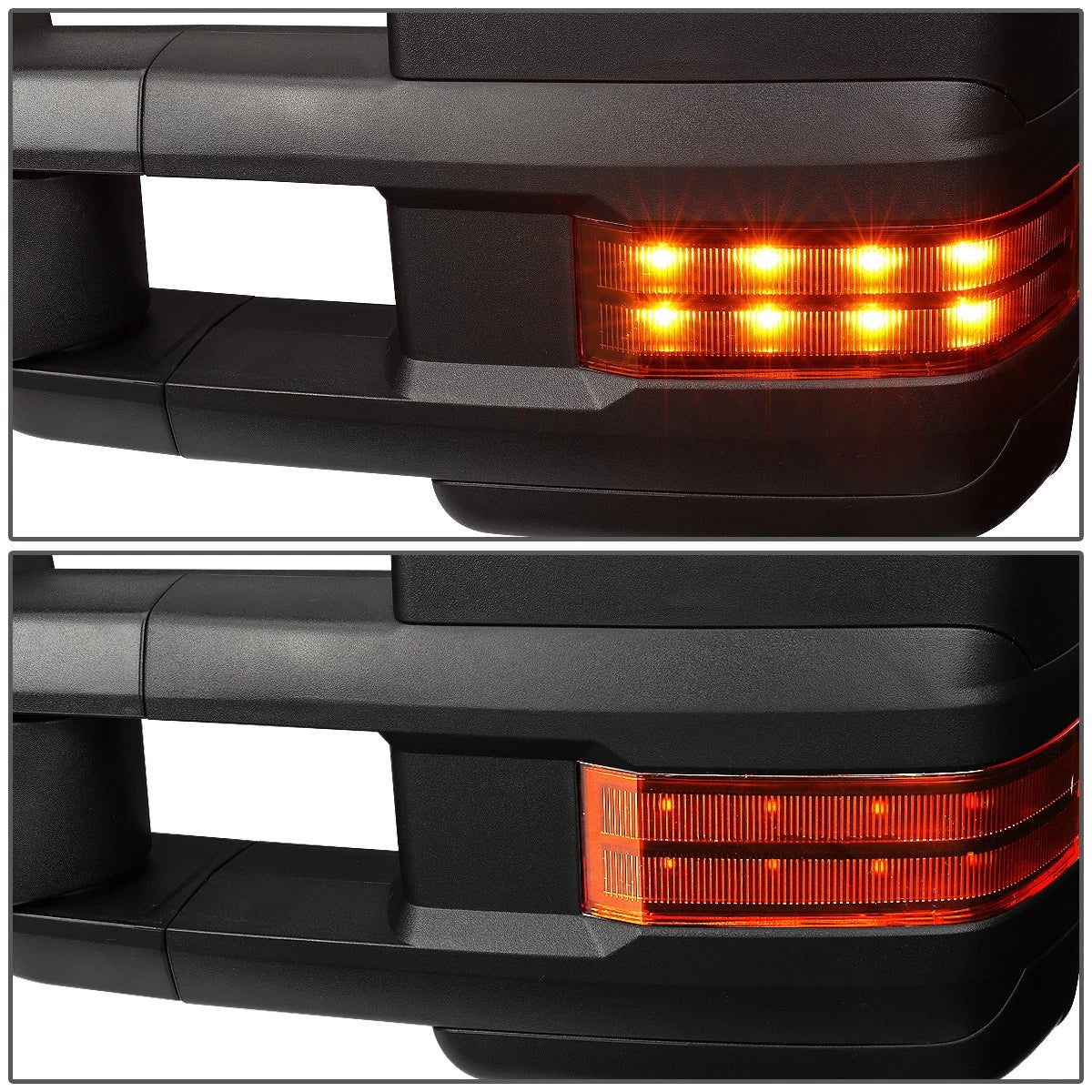 Set of 2 Extendable Arm LED Signal Light Towing Mirrors for GM GMT800 (2003–2007)