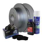 Rear Brake Kit 348mm Rotors Akebono Ceramic Pads for F-150 Mark LT (2004–2008)