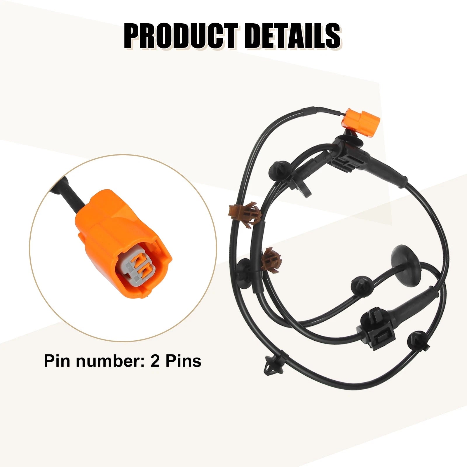 2pcs ABS Sensor No. 57450SLNA01/57455SLNA01 for Honda Fit (2007–2014)