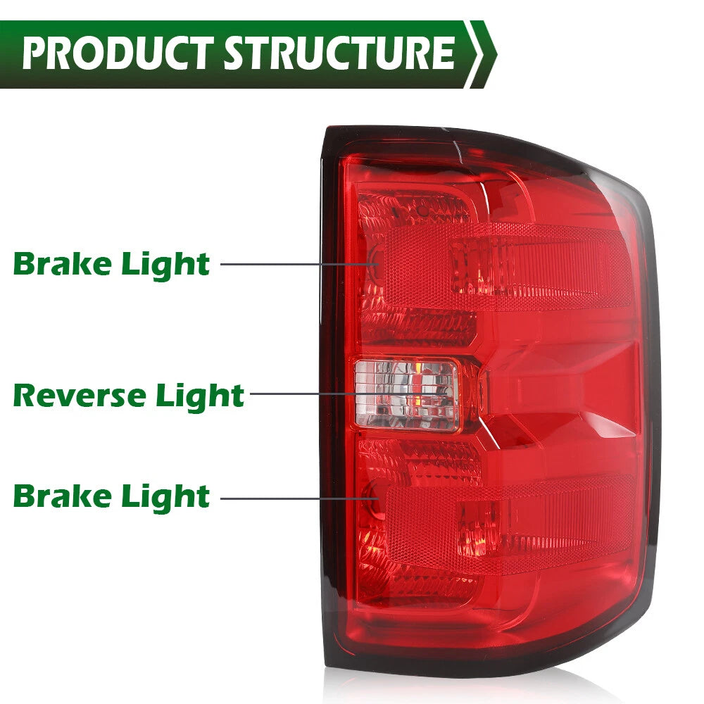 Rear Tail Light Brake Lamp for Chevy Silverado (2014–2019) Right Side