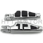 Set of 2 Chrome Flat Wing Footpegs for Harley FXBB FXBR FXBRS FXLR (2018–Later)