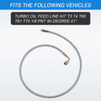 Turbo Oil Feed and Return Line Kit for T3 T4 T60 T61 (1/8 PNT, 90 Degree)